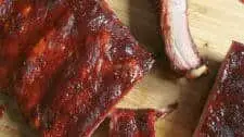 Sweet, Sticky, Smoked BBQ Pork Ribs