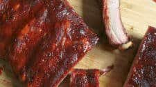 Sweet, Sticky, Smoked BBQ Pork Ribs