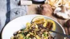 Tagliatelle Pasta with Mushrooms recipe