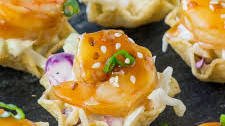 Teriyaki Shrimp Taco Bites