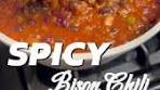 The Spice Girl Kitchen | Nothing beats a spicy bison chili on a ...