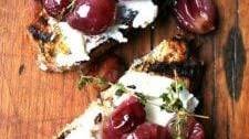 Thyme-Roasted Grapes with Ricotta & Grilled Bread