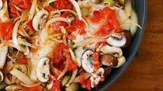 Tilapia with Olives, Mushrooms, and Tomatoes