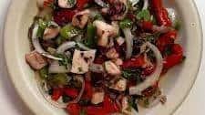 Tinned Calamari and Roasted Red Pepper Salad