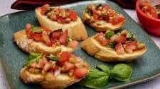 Tomato and olive bruschetta