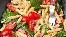 Tomato Pasta Salad with Spinach