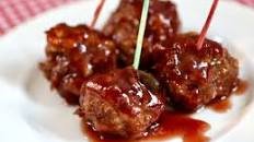 Turkey Cocktail Meatballs with Orange Cranberry Glaze