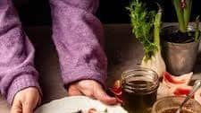 Umeboshi salad dressing with a blood orange and fennel salad