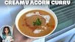 Vegan Creamy Curry Acorn Squash Soup Recipe