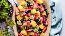 Vegan Fruit Salad with Coconut Dressing