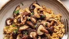 Vegan mushroom risotto