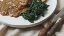 Vegan Roasted Celeriac Steaks with Mushroom Gravy