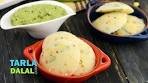 Vegetable Rava Idli with Coconut Chutney by Tarla Dalal