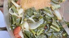 Vegetarian Parmesan Broth Collard Greens
