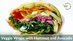 Veggie Wraps with Hummus and Avocado