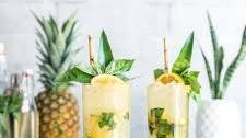 Vodka Pineapple Basil Smash Cocktail