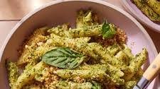 Walnut Pesto Pasta with Crunchy Garlic Breadcrumbs