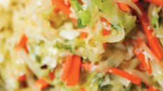 Warm Crunchy Coleslaw with Leeks and Carrots