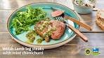 Welsh Lamb Leg Steaks with Mint Chimichurri