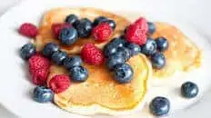 Whole Wheat Pancakes with Fresh Strawberries