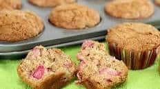 Whole Wheat Rhubarb Muffins