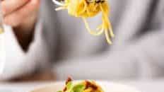 Wholemeal Spaghetti with Lentil and Carrot Cream Sauce