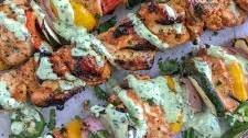 Yogurt Marinated Fajita Lime Chicken Kebobs