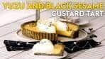 Yuzu and black sesame custard tart | delicious. Australia