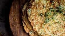 Zucchini Dangela (Savory Zucchini Pancakes) with Sesame Seeds