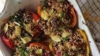 Zucchini Stuffed Bell Peppers