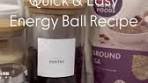 ☀️ Energy Ball Recipe ☀️ Ingredients: 110g rolled oats ...