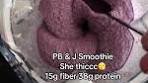 🍓🫐🥜PB & J Smoothie so thick probably should’ve put in a ...