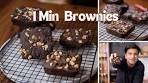 1 Min Eggless Chocolate Walnut Brownie in Microwave | एक ...