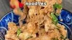 10 min spicy peanut noodles! 🍜 Serves 1: 100g dried knife-cut ...