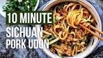 10 Minute Spicy Sichuan Pork Udon Recipe | How to Cook at ...