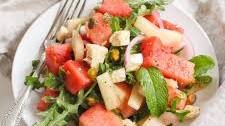 10-Minute Watermelon Rind Salad with Feta & Arugula
