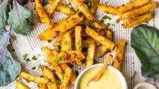 20-minute kohlrabi fries