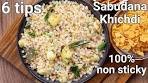 6 TIPS to make NON STICKY Sabudana Khichdi Recipe ...