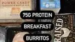 75g Protein Breakfast Burritos⁠ ⁠ SAVE & SHARE w a friend ...