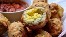 Ackee Stuffed Saltfish Fritters