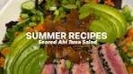 AHI TUNA SALAD RECIPE BELOW: •spring mix lettuce •ahi ...
