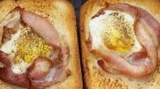 Air Fryer Bacon and Egg Toast