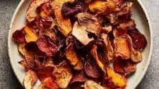 Air fryer crispy root veg crisps