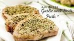 Air Fryer Garlic and Herb Pork Chops