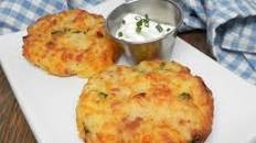 Air Fryer Loaded Mashed Potato Cakes