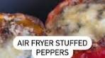 Air Fryer Stuffed Peppers are beyond easy to make! Here, I ...