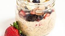 Almond Milk Overnight Oats with Berries