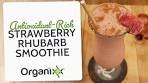 Antioxidant Rich Strawberry Rhubarb Smoothie