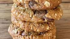 ANZAC biscuits with chocolate buttons