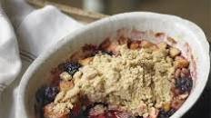 Apple & blackberry crumble